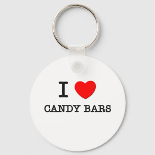 I Love Candy Bars Key Ring