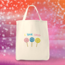 I Love Candy cute colourful 3D lollipop