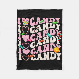 I Love Candy Halloween Party Cute Trick Or Treat C Fleece Blanket