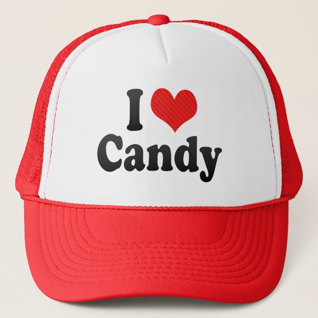 I Love Candy Trucker Hat (Front)