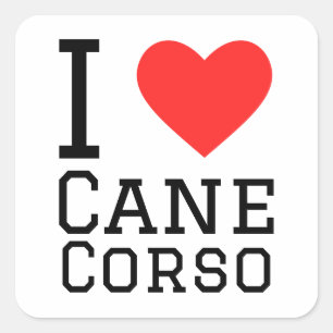 I love cane corso square sticker