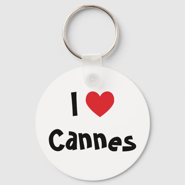 I Love Cannes Key Ring (Front)