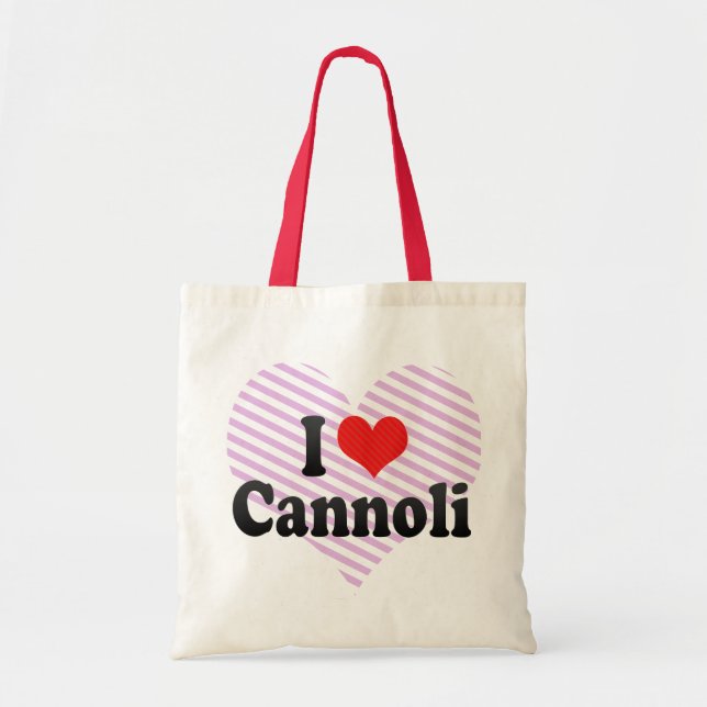 I Love Cannoli Tote Bag (Front)