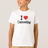 I love Canoeing heart custom personalised