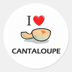 I Love Cantaloupe Classic Round Sticker