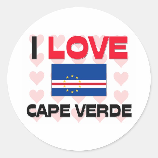 I Love Cape Verde Classic Round Sticker (Front)