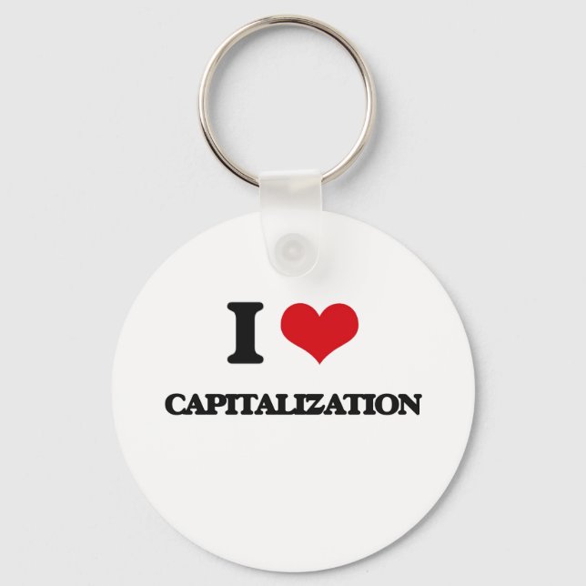I love Capitalisation Key Ring (Front)