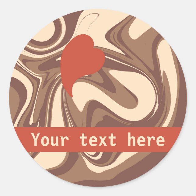 I love cappuccino custom classic round sticker (Front)