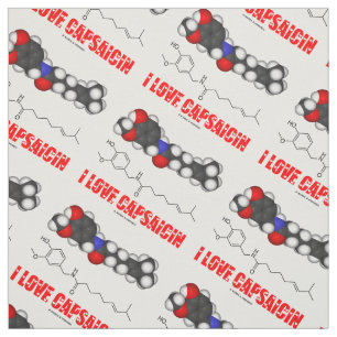 I Love Capsaicin Chilli Pepper Chemical Molecule Fabric