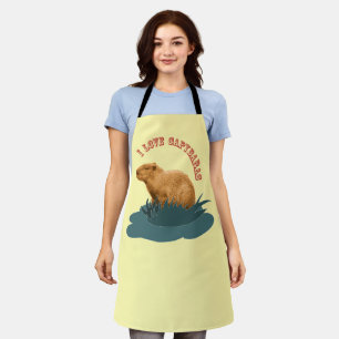 I Love Capybaras Cute Capybara Lover Apron