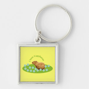 I love Capybaras Key Ring