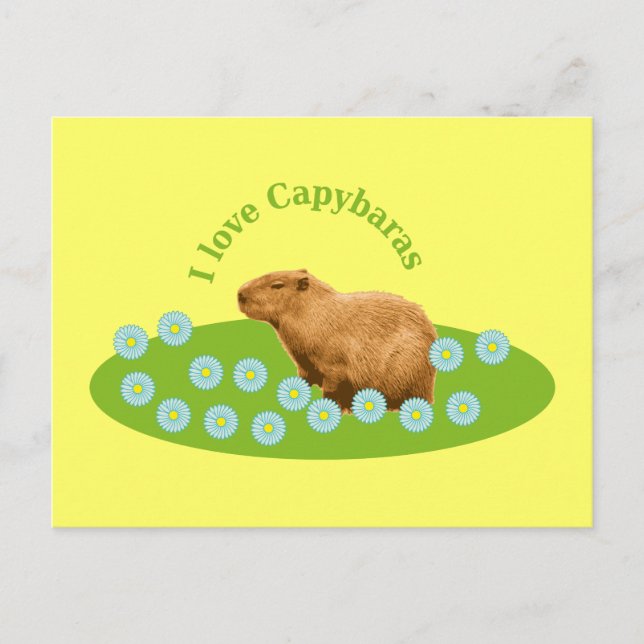 I love Capybaras Postcard (Front)