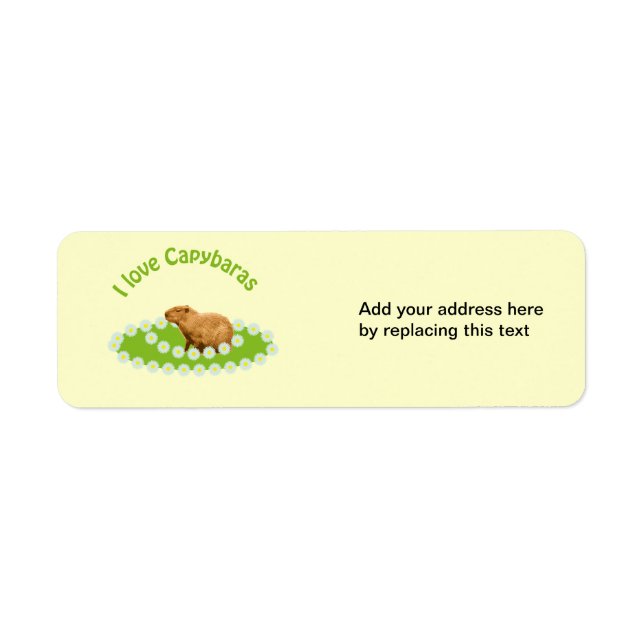 I love Capybaras Return Address Label (Front)