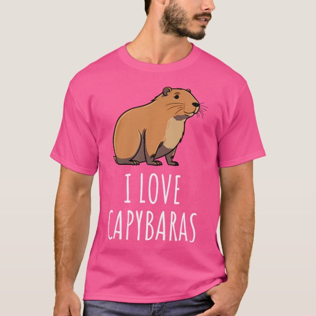 I Love Capybaras T-Shirt (Front)