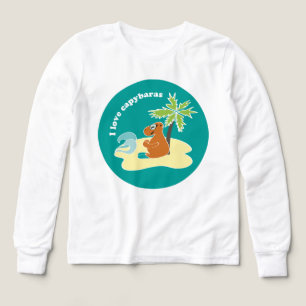 I Love Capybaras Tropical Beach Art