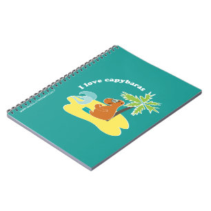 I Love Capybaras Tropical Beach Art Spiral Notebook