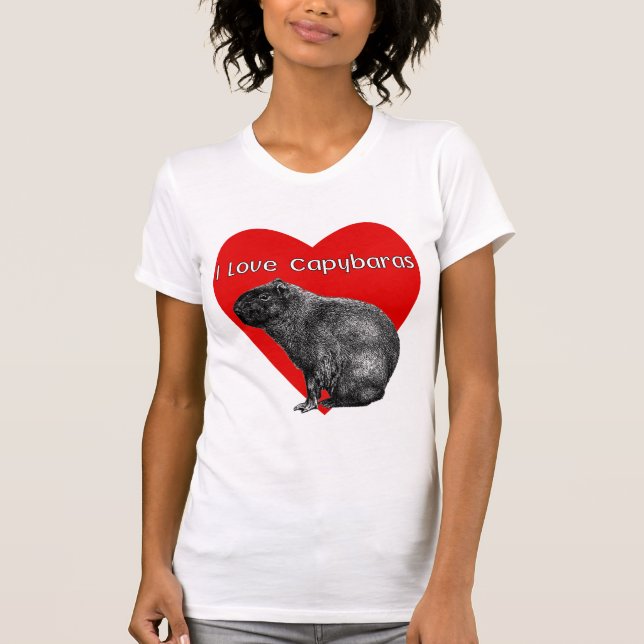 I Love Capybaras Women's Basic Tee (Front)