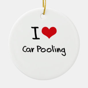 I love Car Pooling Ceramic Tree Decoration