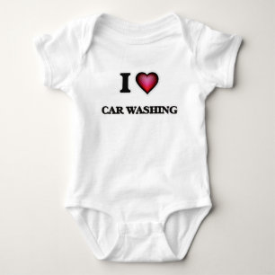 I Love Car Washing Baby Bodysuit