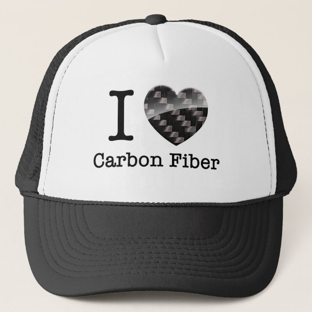 I Love Carbon Fibre Trucker Hat (Front)