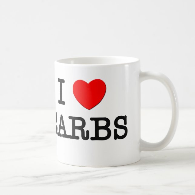 I Love CARBS ( food ) Coffee Mug (Right)