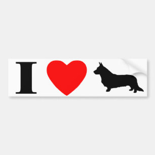 I Love Cardigan Welsh Corgis Bumper Sticker