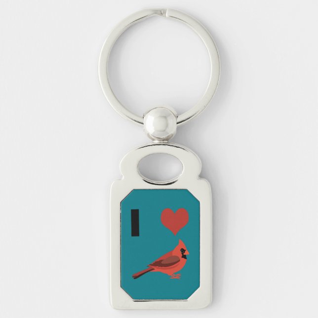 I love Cardinals Key Ring (Front)