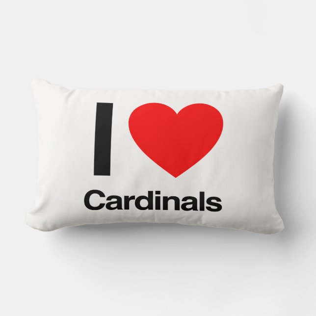 i love cardinals lumbar cushion (Front)