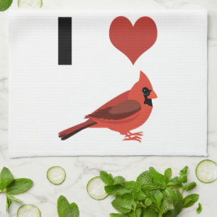 I love Cardinals Tea Towel