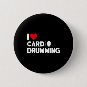I Love Cardio Drumming Gym Fitness Cl Workout  6 Cm Round Badge