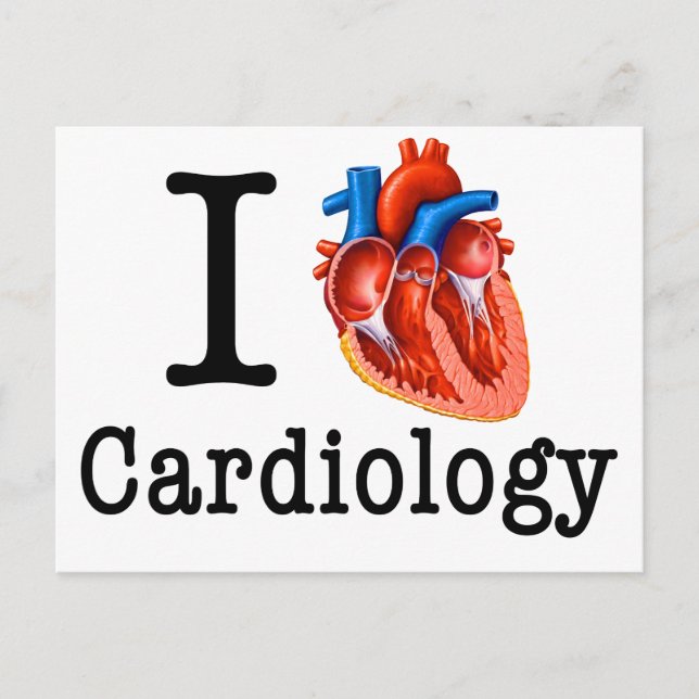 I love Cardiology Postcard (Front)