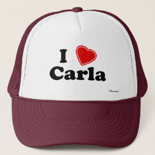 I Love Carla Trucker Hat