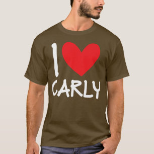 I Love Carly Name Personalised Girl Woman Bff Frie T-Shirt