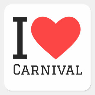 i love carnival square sticker