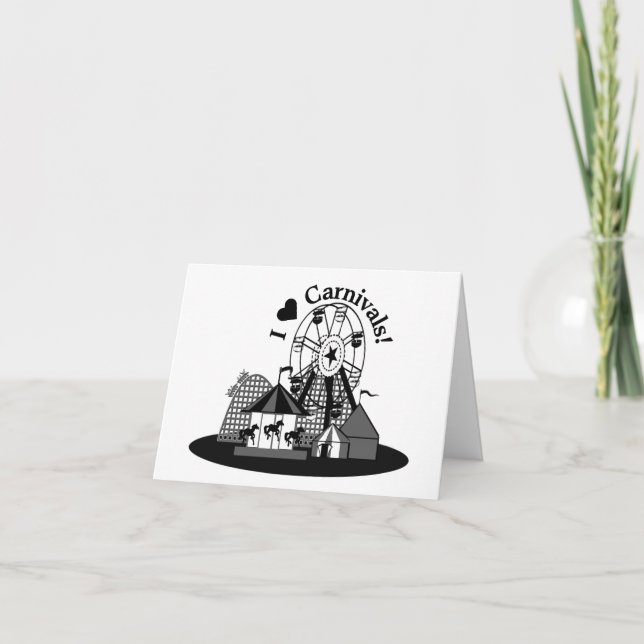 I Love Carnivals! Card (Front)