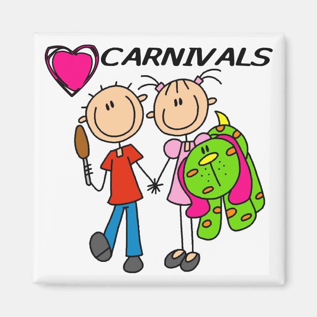 I Love Carnivals Tshirts and Gifts Magnet (Front)