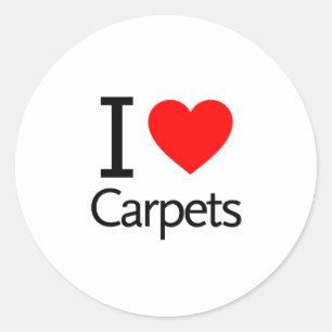 I Love Carpets Classic Round Sticker
