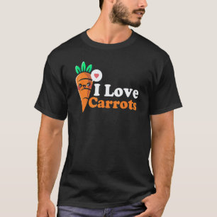 I Love Carrots Vegan Plant Based Food Vegetarian D T-Shirt