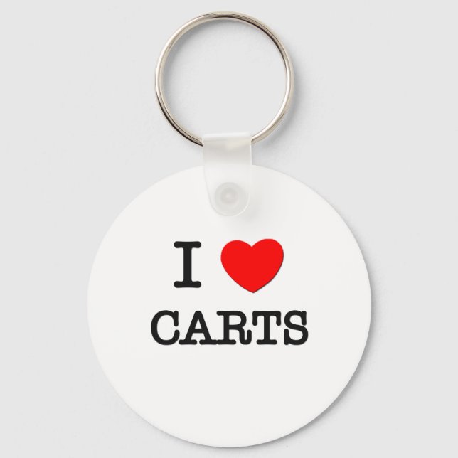I Love Carts Key Ring (Front)