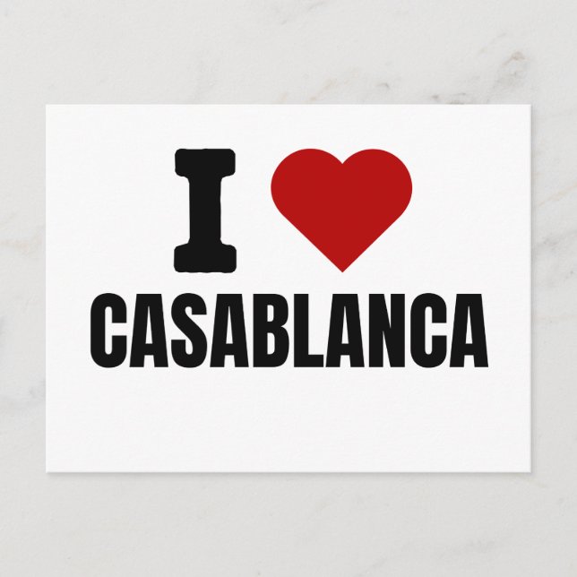 I love casablanca - I heart casablanca morocco Announcement Postcard (Front)
