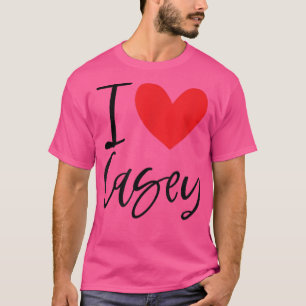 I Love Casey Name Heart Personalised Men Guy BFF F T-Shirt