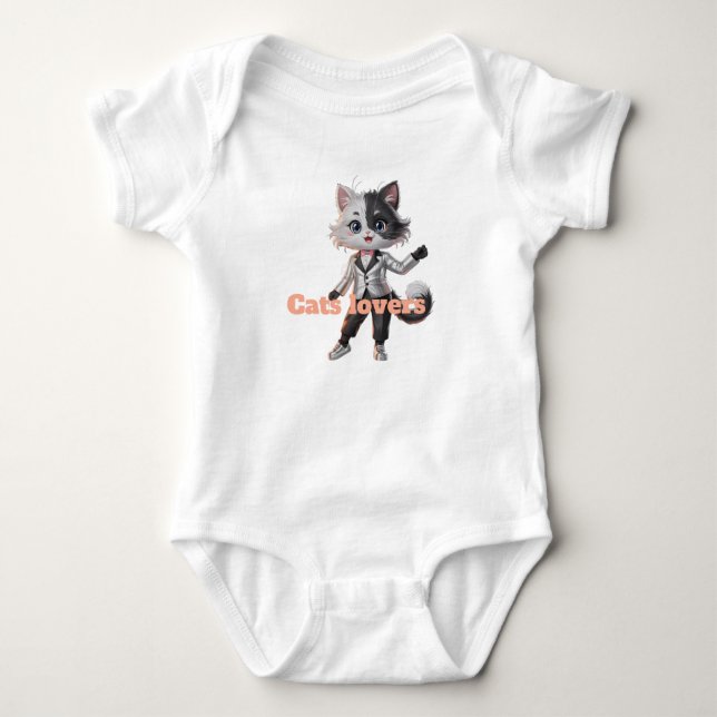 I love cat baby bodysuit (Front)