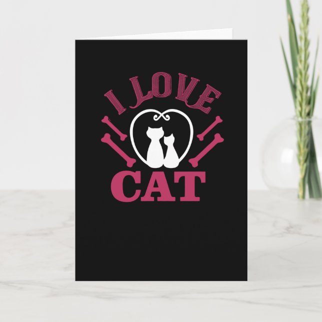 I Love Cat Card (Front)