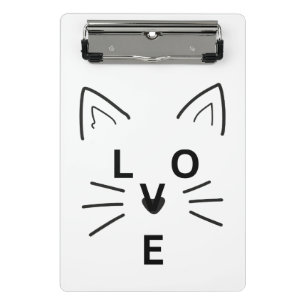 I Love Cat Cute Meow Meow  Mini Clipboard