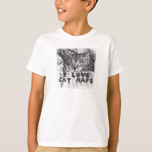 I Love Cat Naps, cat sleeping T-Shirt