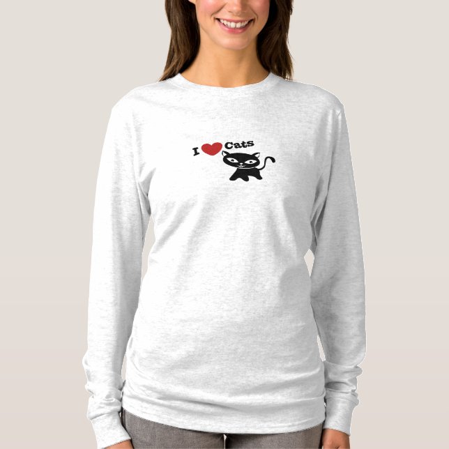 I Love Cat T-Shirt (Front)