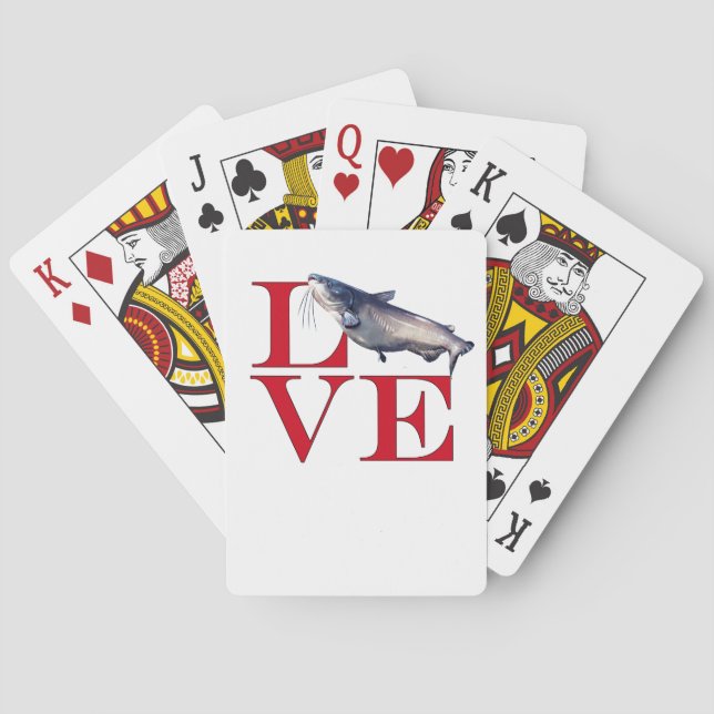I Love Catfish Playing Cards (Back)