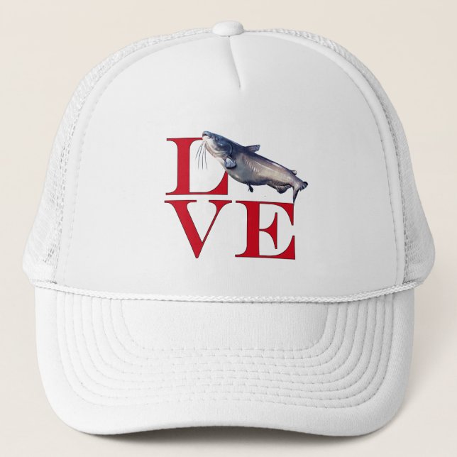 I Love Catfish Trucker Hat (Front)