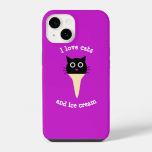 I love cats and ice cream Case-Mate iPhone case