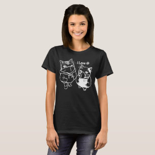 I love cats Bonnie and Clyde funny cat tshirt